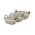 thumbnail image 7 of Tapered Metal Wire Set Of 3 Rectangular Storage with Liner, 7 of 7