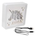 thumbnail image 3 of OULII 1Set Paper Carved Lamp Unicorn Square Retro Decor for Bedroom Lighting White, 3 of 8