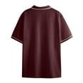 thumbnail image 5 of hoksml Mens Collared Shirts Short Sleeve Fitness Sporty Polos Shirt Fashionable Lapel Casual Loose Solid Color Button Top/Shirt Summer Comfortable Breathable Golf Shirts, 5 of 5