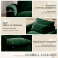 thumbnail image 3 of Muumblus Oversized Deep Seat Accent Chair, Cozy Corduroy Armchair for Living Room, Green, 3 of 6