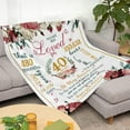 thumbnail image 6 of LHSHID 40th Happy Birthday Blanket for Woman 40th Birthday Decorations for Women 40 Year Old Birthday Gift Ideas for Her Mom Blankets from Daughter to Mom Flower Soft Throw Blanket 60"x80", 6 of 7