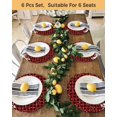 thumbnail image 4 of 13 Inch Round Placemats Set of 4, Red Plaid Christmas Non Slip Heat Insulation PP Table Mats, Snowman Snowflake Xmas Tree Ball Elk Washable Place Mats for Kitchen Dining Party Table Decor, 4 of 7