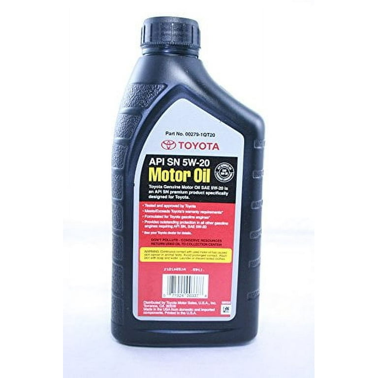 Toyota Genuine SAE 5W-20 946 ML Motor OIl 1 QUART (PACK OF