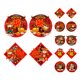 thumbnail image 4 of Gwong Decoración hogareña 2 unids 2022 Etiqueta engomada de la ventana de Idiom chino auspicioso Propito Año Nuevo Estilo PVC ShopWindow Pegatina Decoración para el hogar Gwong 21084766, 4 of 6