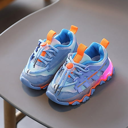 

kpoplk Toddler Shoes Girl Children Mesh Shoes Spring And Autumn New Boys Korean Casual Girls Breathable Toddler Sneaker(Yellow)