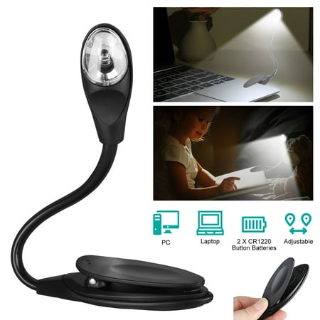Book Light,Convenient Portable Travel Book Reading Light Lamp Mini LED Clip Booklight Gift