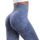 thumbnail image 3 of MKLEKYY Leggings para mujer Pantalones de yoga ajustados color melocotón sin costuras lavados para mujer, 3 of 4