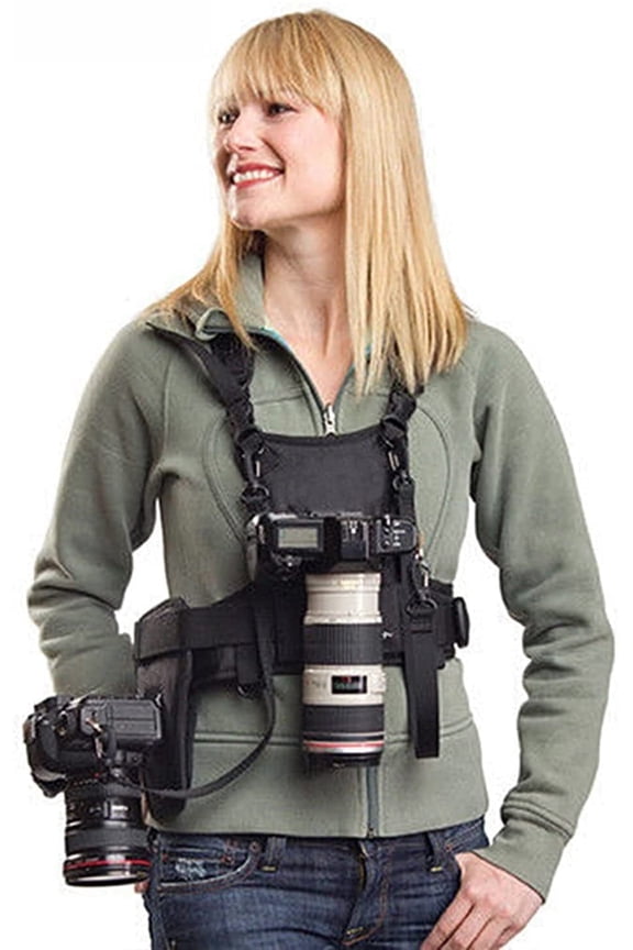 Dual Camera Strap Multi Carrier Chest Harness Vest Compatible with Canon  Nikon  Sony A7S  Sigma Olympus DSLR Camera