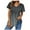 Gray, variant on Womens Fashion Summer Tops 2025 Plus Size Casual V-neck Gradient Printed Short Sleeved Top