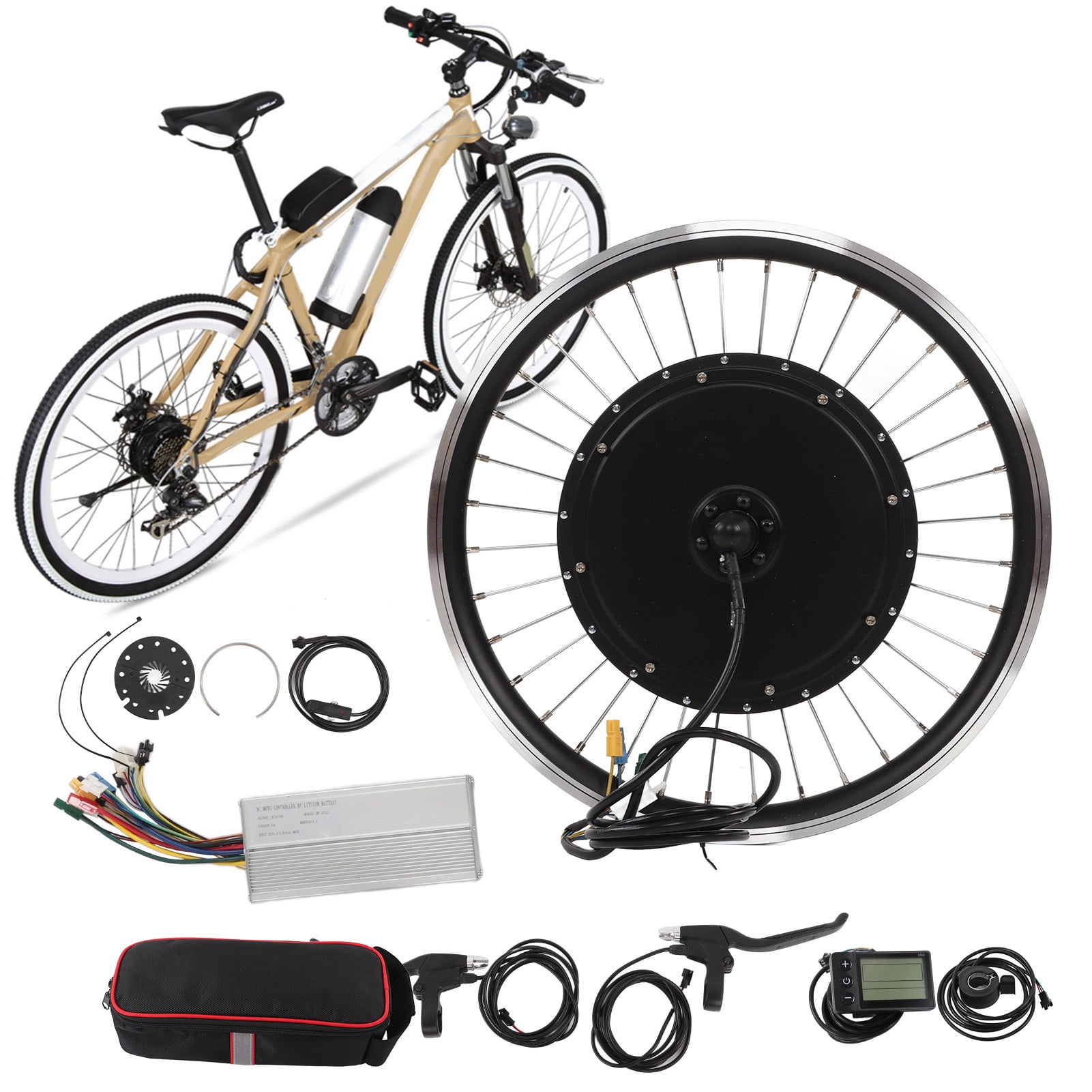 Moteur Roue Avant 500W 36V Kit Conversion Vélo électrique Roue Avant – Moteur 500W/800W/1000W – 28 Pouces – 36V/48V Kit Velo Electrique Avec Batterie