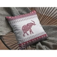 thumbnail image 5 of Paisley Elephant Throw Pillow with Removable Cover in Red 18x18, 5 of 5
