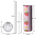 thumbnail image 5 of 20 OZ Tumbler Strawberry Insulated Coffee Mug with Lid and Straw,Stainless Steel Vacuum Insulated Insulated Tumbler Gifts for Fathers Husband, 5 of 7