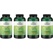 Swanson Psyllium Husk Dietary Fiber Supplement 610 mg 300 Capsules - (4 Pack)