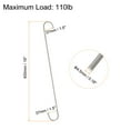thumbnail image 2 of Uxcell Manganese Steel Long S Hooks S-shaped Hanging Hooks for Hanging Plant 2 Pcs Silver 16 Inch, 2 of 6