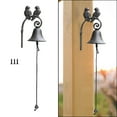 thumbnail image 1 of Campana de puerta colgante perfecl de hierro fundido metal antiguo, 1 of 8