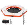 thumbnail image 1 of Inflatable Floating Dock, 8.5-Foot x 5-Foot Platform with Mesh Pool, Non-Slip Water Mat, Portable Design with Detachable Ladder for Pool & Beach Relaxation, 1 of 6