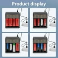 thumbnail image 2 of AOOOWER Universal 4 Slot Battery Charger for 18650 26650 21700 and More Rechargeable Lithium Batteries Charging Dock Station, 2 of 8