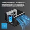 thumbnail image 5 of TCL 5,000 BTU Window Air Conditioner (Black) - Cools up to 150 Sq ft, High-Efficiency Cooling Technology, 2-in-1 Cooling & Fan, 7 Temperature Settings, Compact Fit, Washable Filter - W5WC72M-B, 5 of 15