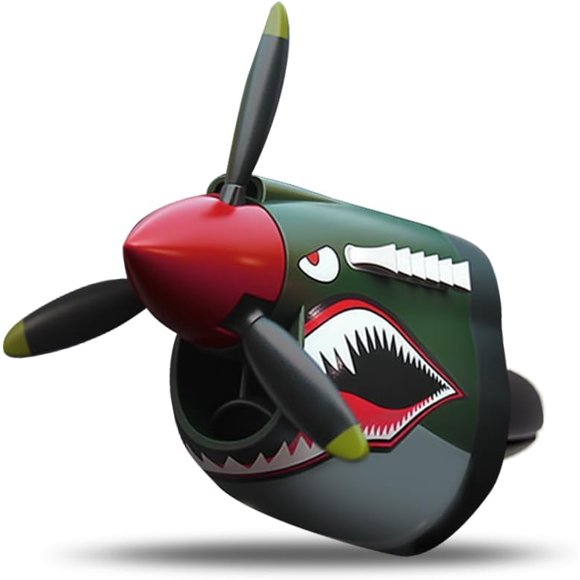 2026 Nouveau Désodorisant de Voiture P-40 Warhawk, Pinces d'Aération de Chasseur P-40 avec Hélice Rotative pour Réduire les Odeurs, Décorations Universelles Voitures comme Cadeau Hommes et Pilotes (Avion P-40) Avion -