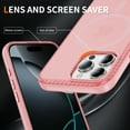 thumbnail image 3 of Magnetic Case Designed for iPhone 14 Pro Max, Carbon Fiber Texture Compatible with Mag-Safe Charging Cover, Slim Lightweight Shockproof Case Skin-Feel Protective for iPhone 14 Pro Max, Pink, 3 of 9