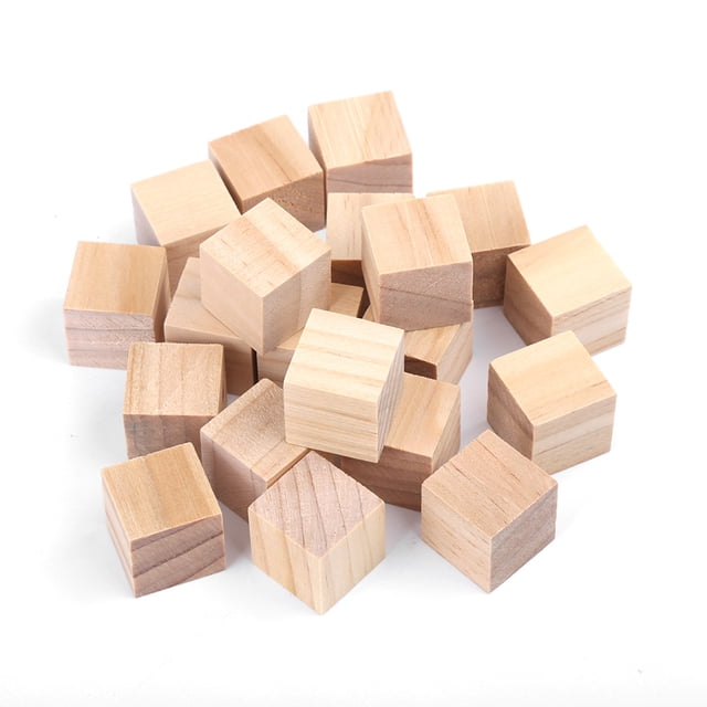 Madera, Cubos Para Manualidades, Bloques De Madera, Artesanía En Madera Duradera Para Artistas Y Niños, Decoración Del Hogar