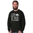 thumbnail image 4 of Funny Life is Pain Au Chocolat Long Sleeve TShirt Men Women Brisco Brands S, 4 of 6