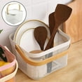 thumbnail image 4 of Storage Basket with Handle Multifunction Clothes Practical Basket White, 4 of 7
