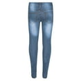 thumbnail image 3 of uublik Ripped Jeans for Boys Girls Pull on Basic Stretch Skinny Denim Jeans Light blue, Size 3-14, 3 of 4