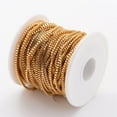 thumbnail image 3 of 1roll Ion Plating(IP) 304 Stainless Steel Venetian Chains box Chains Unwelded with Spool Golden 2mm about 32.8 Feet(10m)/roll, 3 of 3