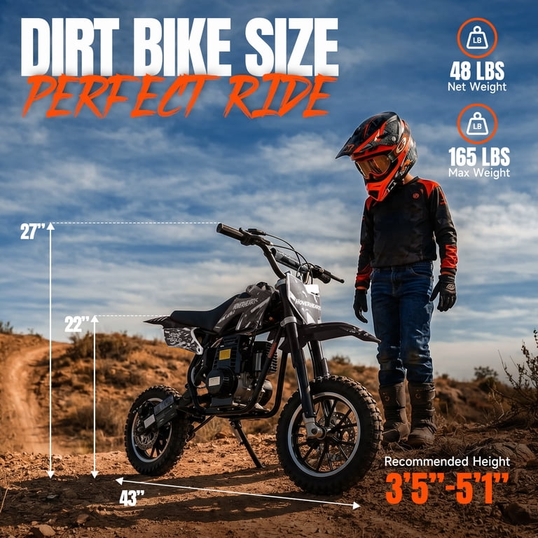 HOVER HEART, Kids Mini Gas Dirt Bike, DB1 Model, Off-Road Tire