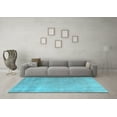 thumbnail image 3 of Ahgly Company Indoor Square Persian Light Blue Traditional Area Rugs, 5' Square, 3 of 4