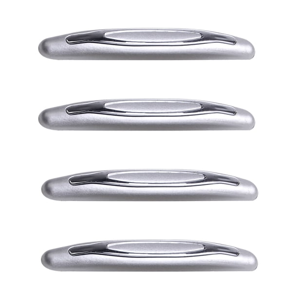 Riwesomey 4 unids/pack, tira anticolisión para coche, Protector de puerta de coche, pegatina antiarañazos, borde de puerta, moldura de estilismo Ventana automotriz plata