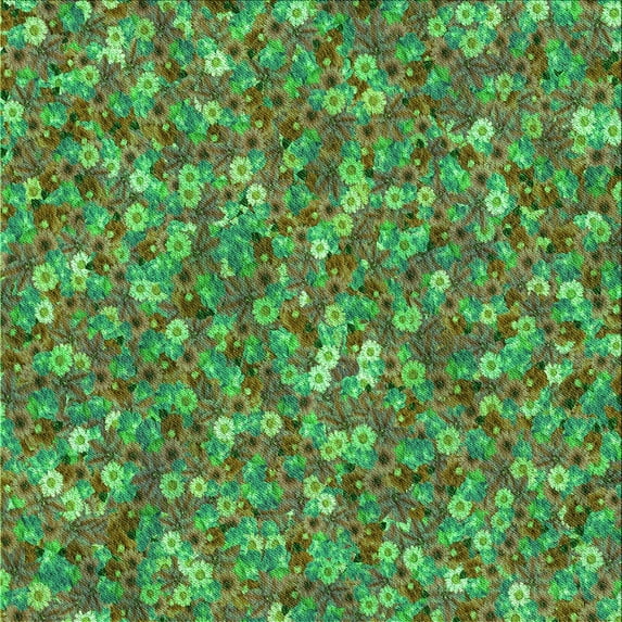 Ahgly Company Indoor Square Patterned Antique Bronze Green Area Rugs, 4' Square