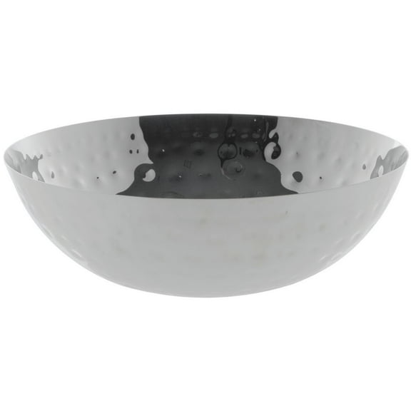 HUBERT® Bowl with Handles Stainless Steel Hammered Finish - 12 1/2" Dia x 3 3/4" H