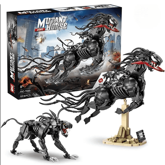 Honchoes Mutant Wolf Horse Animal Building Blocks Set Compatible with Lego Animal Action Figure Decor Gift for Adults Boys 998 PCS