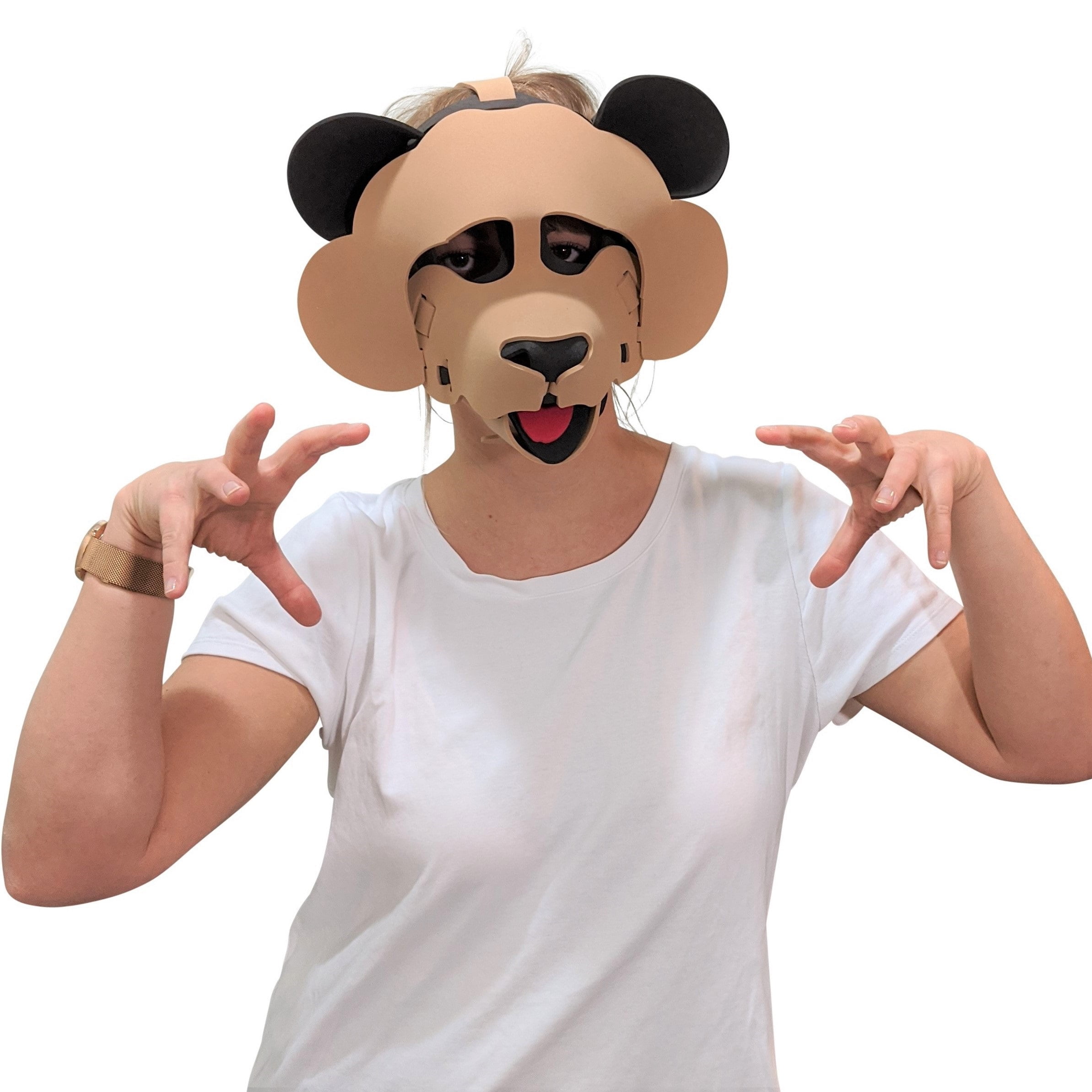 Grizzly Brown Bear Mask Brown Black Go Fun Face Masks Perfect for