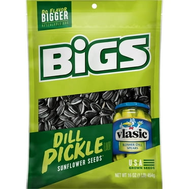 BIGS Vlasic Dill Pickle Sunflower Seeds, 16-ounce Bag