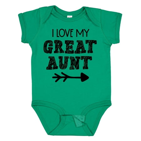 

Inktastic I Love My Great Aunt with Arrow Gift Baby Boy or Baby Girl Bodysuit