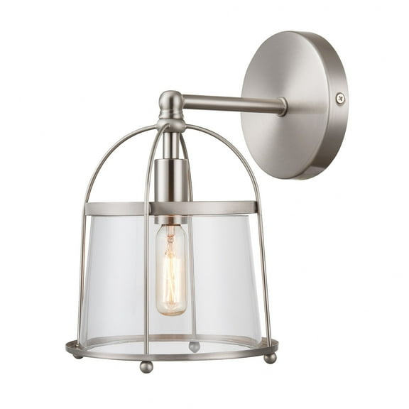 Elk Home 7-Inch Wide Merrick Vanity Light, Transitional, Satin Nickel