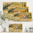 thumbnail image 3 of Little Farmhouse In Countryside 32 in x 16 in Painting Canvas Art Print, by Designart, 3 of 4