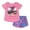 Pink / purple / blue, variant on Monster Jam Sparkle Smash T-Shirt and French Terry Dolphin Shorts Outfit Set Logo Toddler to Big Kid