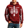 thumbnail image 4 of JIAYUE Men Halloween Sweatshirt Skeleton Graphic Print Baggy Pullover Hoodies for Fall Holiday Party Activities, 4 of 4