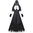 thumbnail image 3 of Disfraz Premium Vestido de monja malvada para mujer, atmósfera de terror, conjunto de vestido de Halloween para mujer (negro M) Kuymtek Negro T M para Mujer, 3 of 7