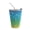 Blue Green Yellow, variant on Drinkware 500ml Rhinestone Water Cup Sparkling Bling Stainless Steel Water Bottle Reusable Luxury Creative Straw Cup Travel