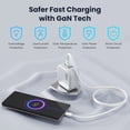 thumbnail image 7 of 65W USB C Charger, 3 in 1 GaN Fast Charging Charger, Support PPS PD 3.0 USB-C Wall Charger for Dell/iPhone Series/Tablet/Dell/Samsung Galaxy Series/Laptop etc with 3.28FT Cable-White, 7 of 7
