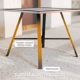 thumbnail image 4 of Grey Outdoor Side Table - SPC Patio Table with Metal Frame - 21.7" Square - Perfect for Garden, Balcony & Living Room Decor, 4 of 7