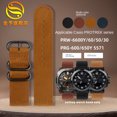 thumbnail image 2 of Correa de reloj para Casio PROTREK PRG-650 600 PRW-6600 60Y/50 GA2000, cadena de reloj de cuero de vaca retro para hombre, pulsera de piel de vaca de 24 mm, 2 of 5
