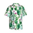 thumbnail image 2 of Kll Men'S Hawaiian Shirt Short Sleeve Button Down Beach Shirts-Cactus Plants, 2 of 8