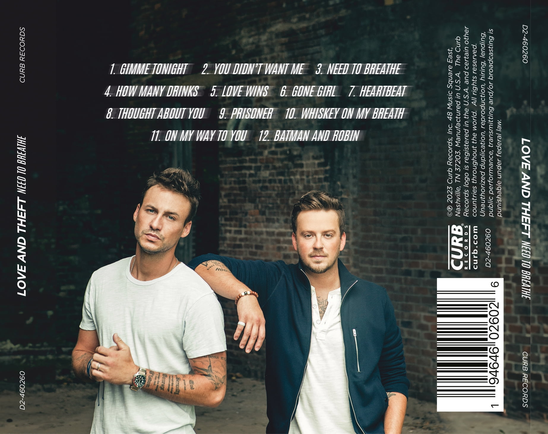 Love and Theft - Need To Breathe - Music & Performance - CD