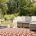 thumbnail image 3 of Safavieh Courtyard Alvin Geometric Indoor/Outdoor Area Rug, Red/Bone, 9' x 12', 3 of 7